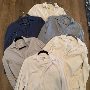 Frank & Eileen Heritage Jersey GRAY/BLUE Button Shirt - sz L